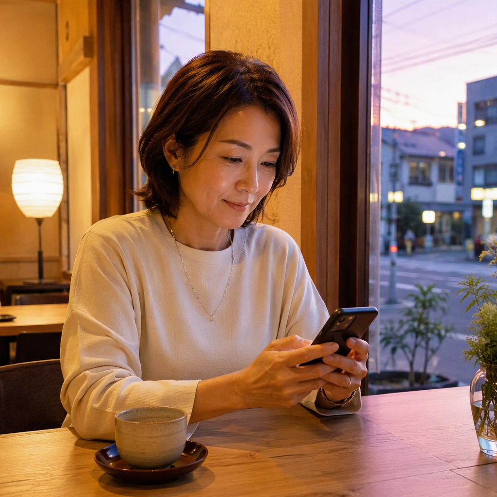 舟橋村で夜カフェを探す40代女性へ|仕事帰りに1時間だけ会う方法