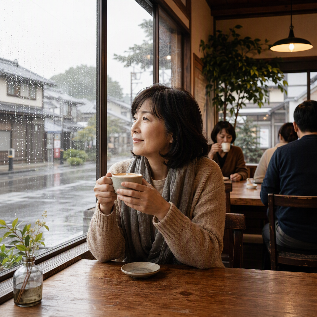 朝日町で雨・雪の日も楽しむ｜40代女性の初対面・お茶プラン