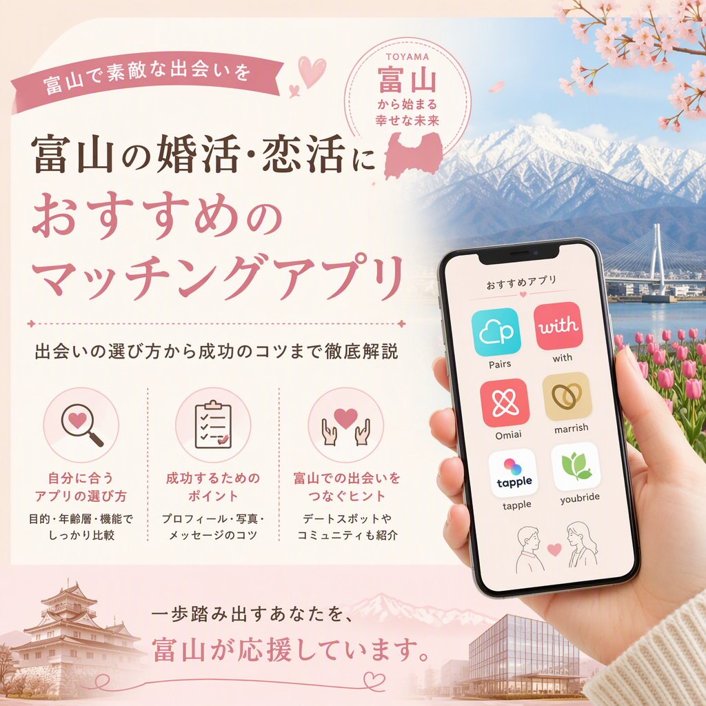 富山で婚活を始める女性へ｜おすすめ4選